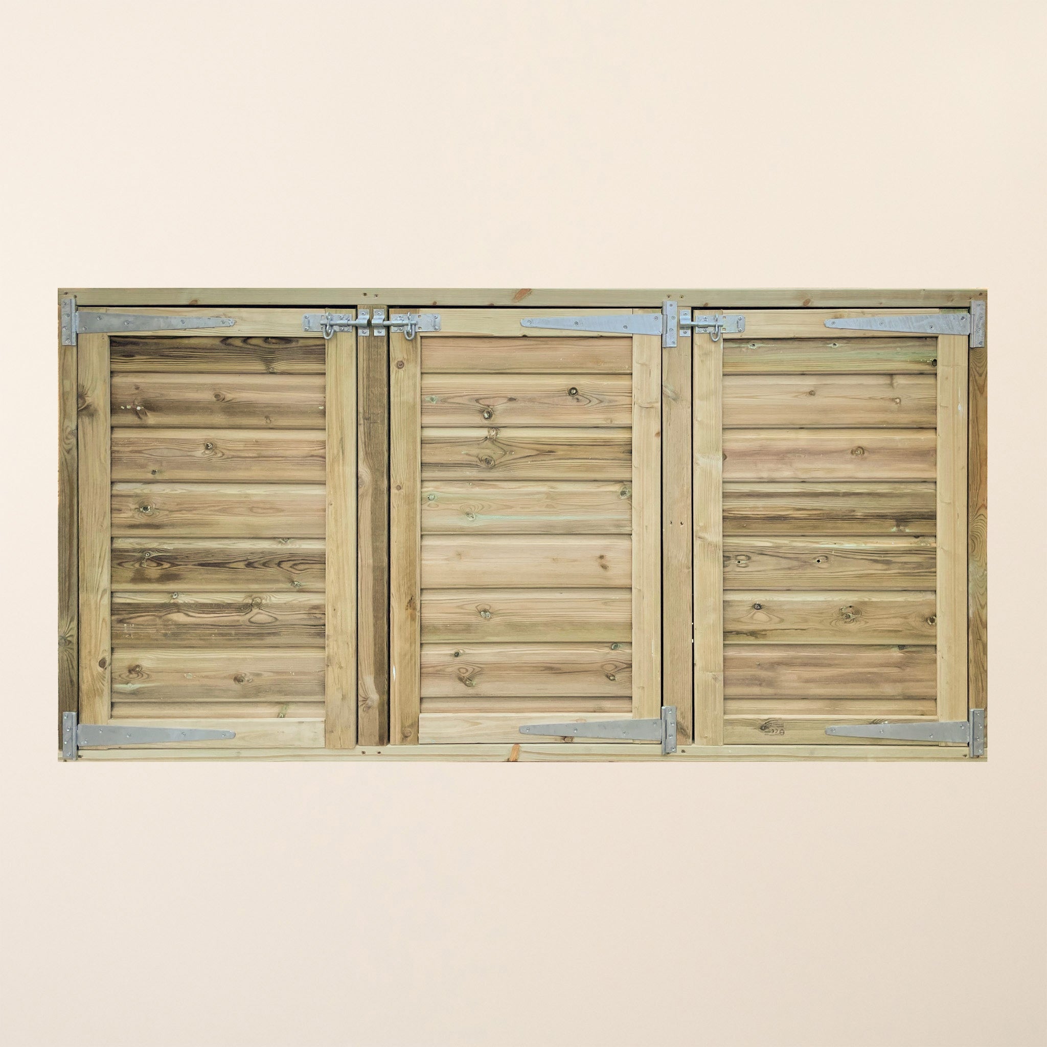 Scandinavian Redwood Wheelie Bin Box Storage Unit