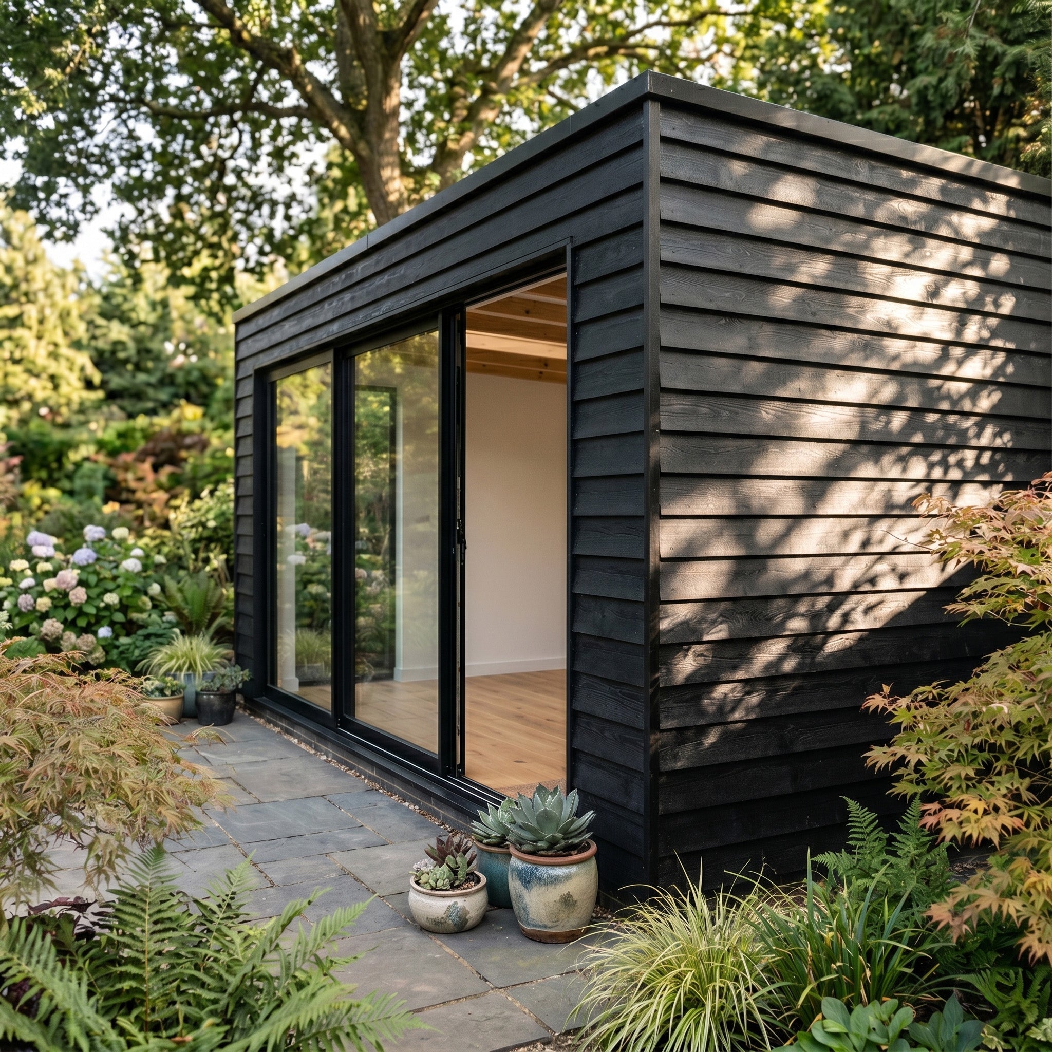 Featheredge Black Painted Cladding