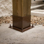 Epoxy Brown 6" x 6" Pergola Bolt Down (Pack of 4)