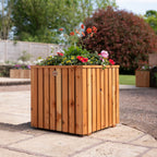 Premium Larch Vertical Slatted Panel Planter