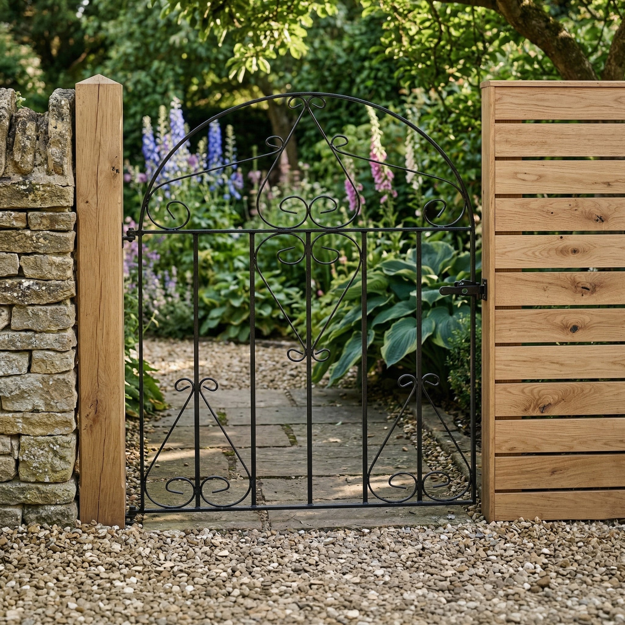 Callington Steel Bow Top Garden Gate