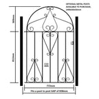 Callington Steel Bow Top Garden Gate