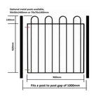 Calstock Steel Hoop Top Garden Gate