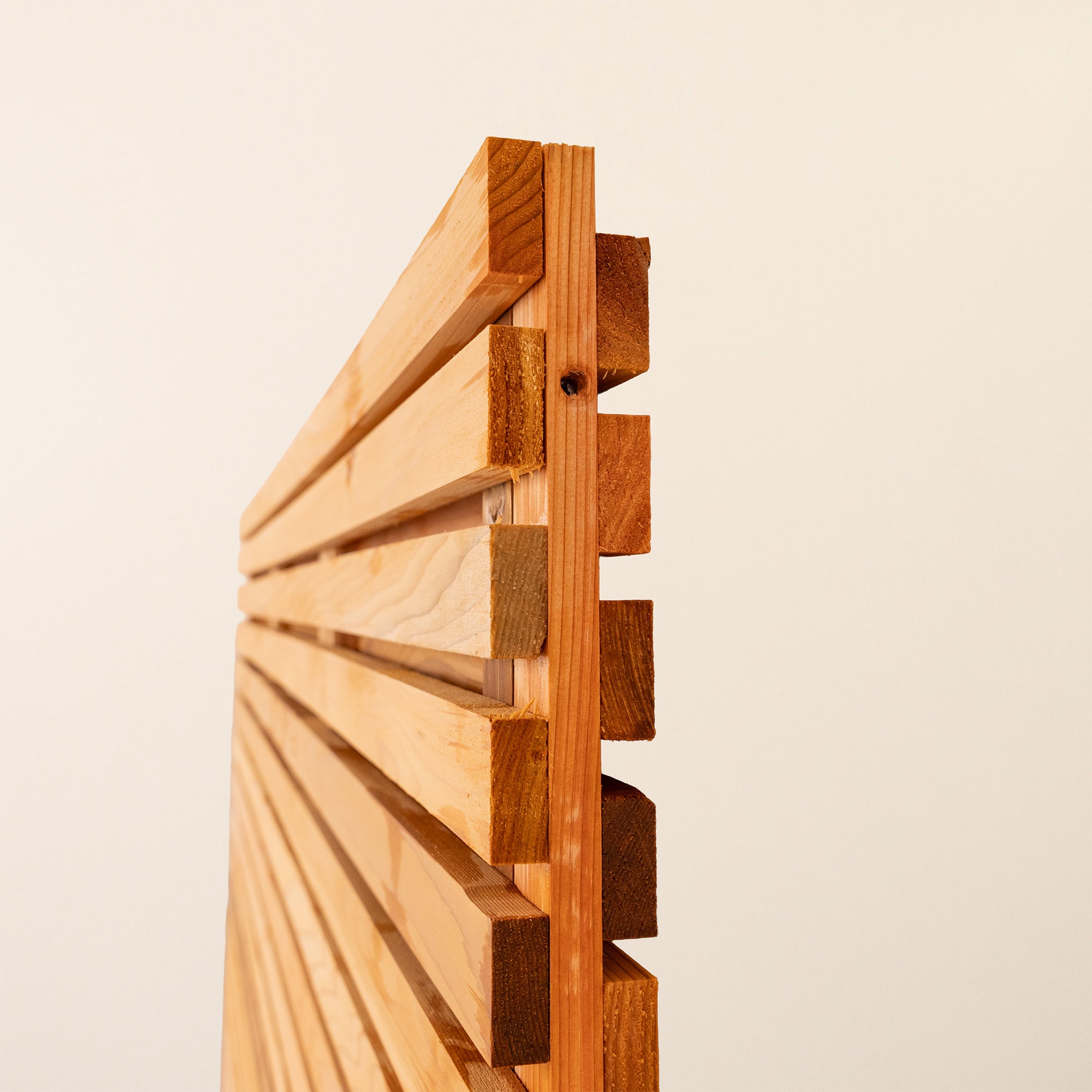 Canadian Cedar Slatted Fence Panels - Double Sided