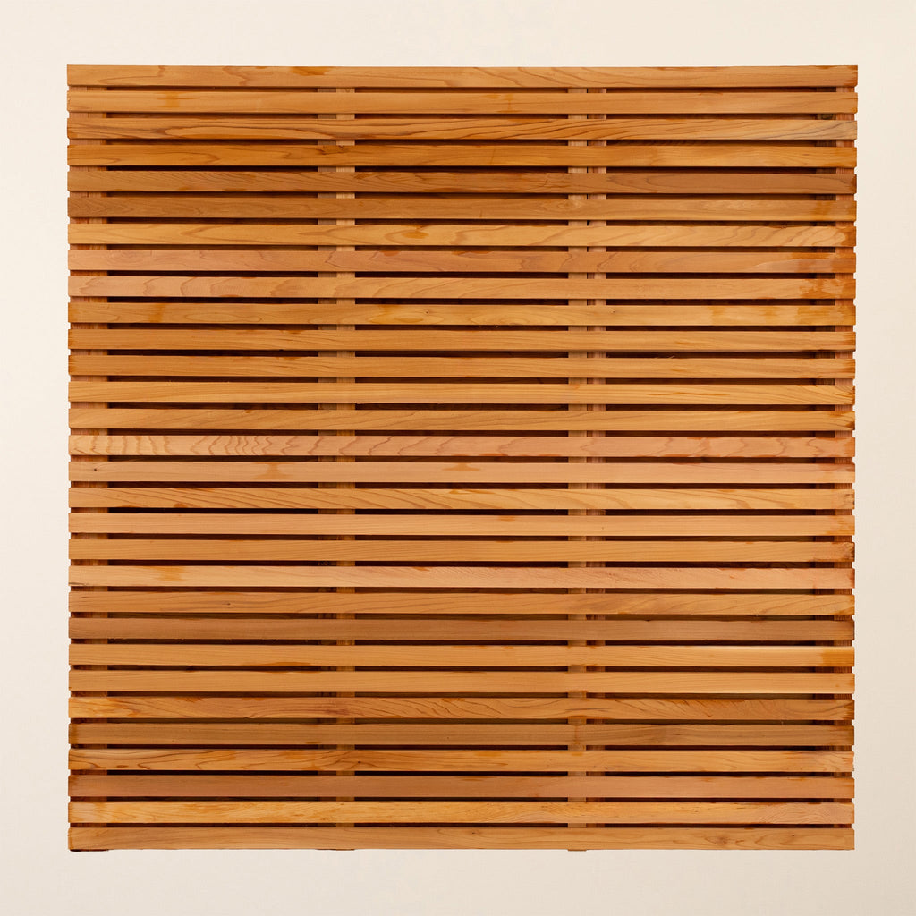 Canadian Cedar Slatted Fence Panels - Double Sided