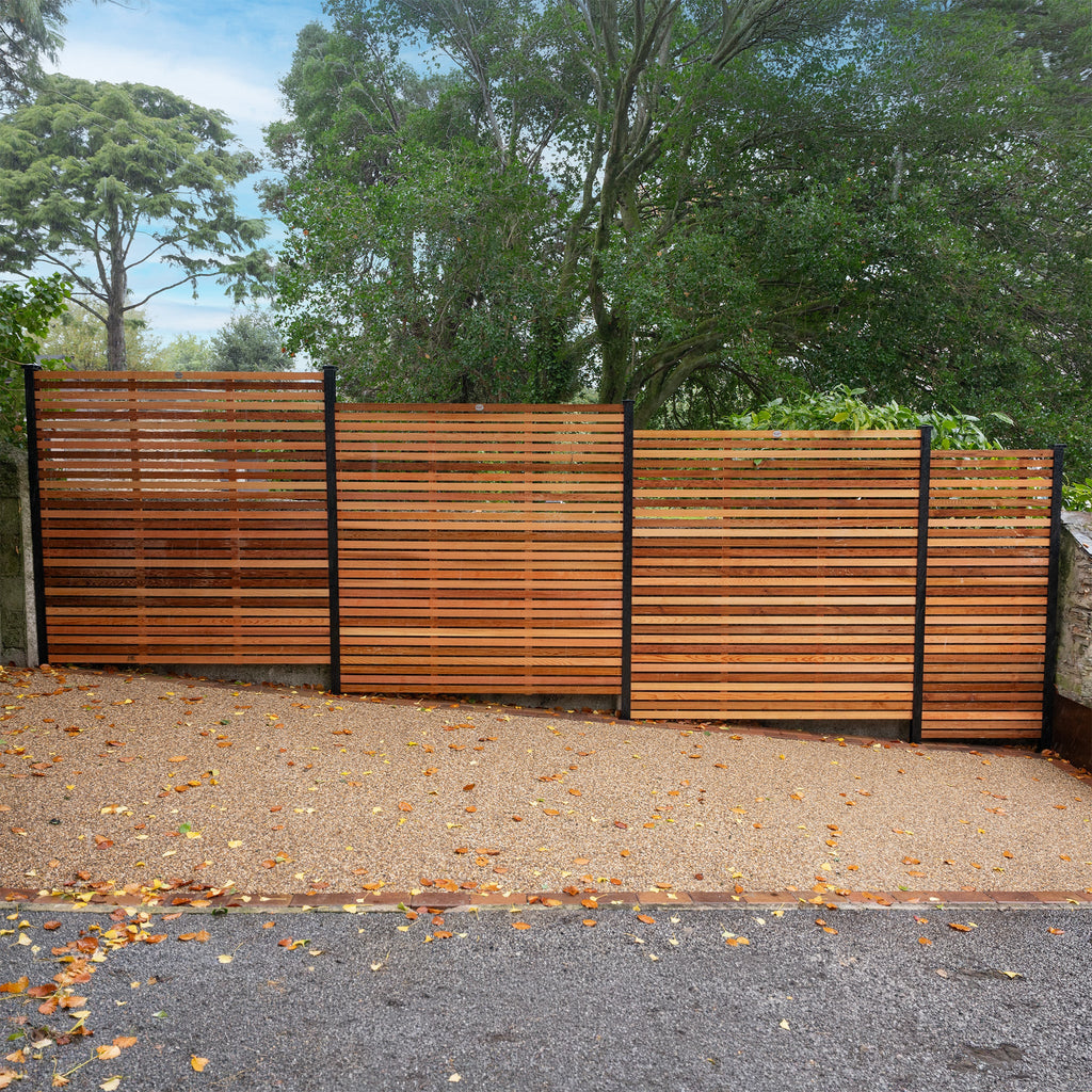 Canadian Cedar Slatted Fence Panels