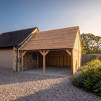 Cedar Featheredge Roof Oak Car Port