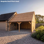 Cedar Featheredge Roof Oak Car Port