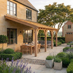 Ruby Lean-To Cedar Featheredge Roof Planed British Larch Gazebo