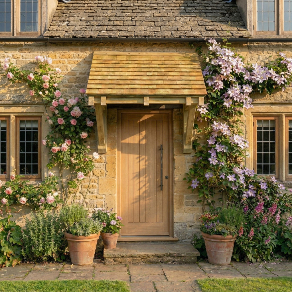 Pent Cedar Featheredge Roof Pressure-Treated Softwood Porch Canopy