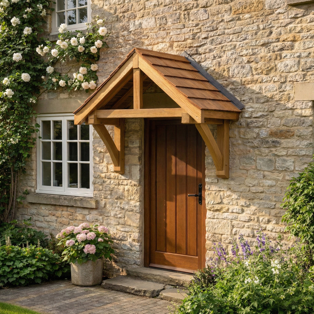 Apex Cedar Featheredge Roof Oak Porch Canopy