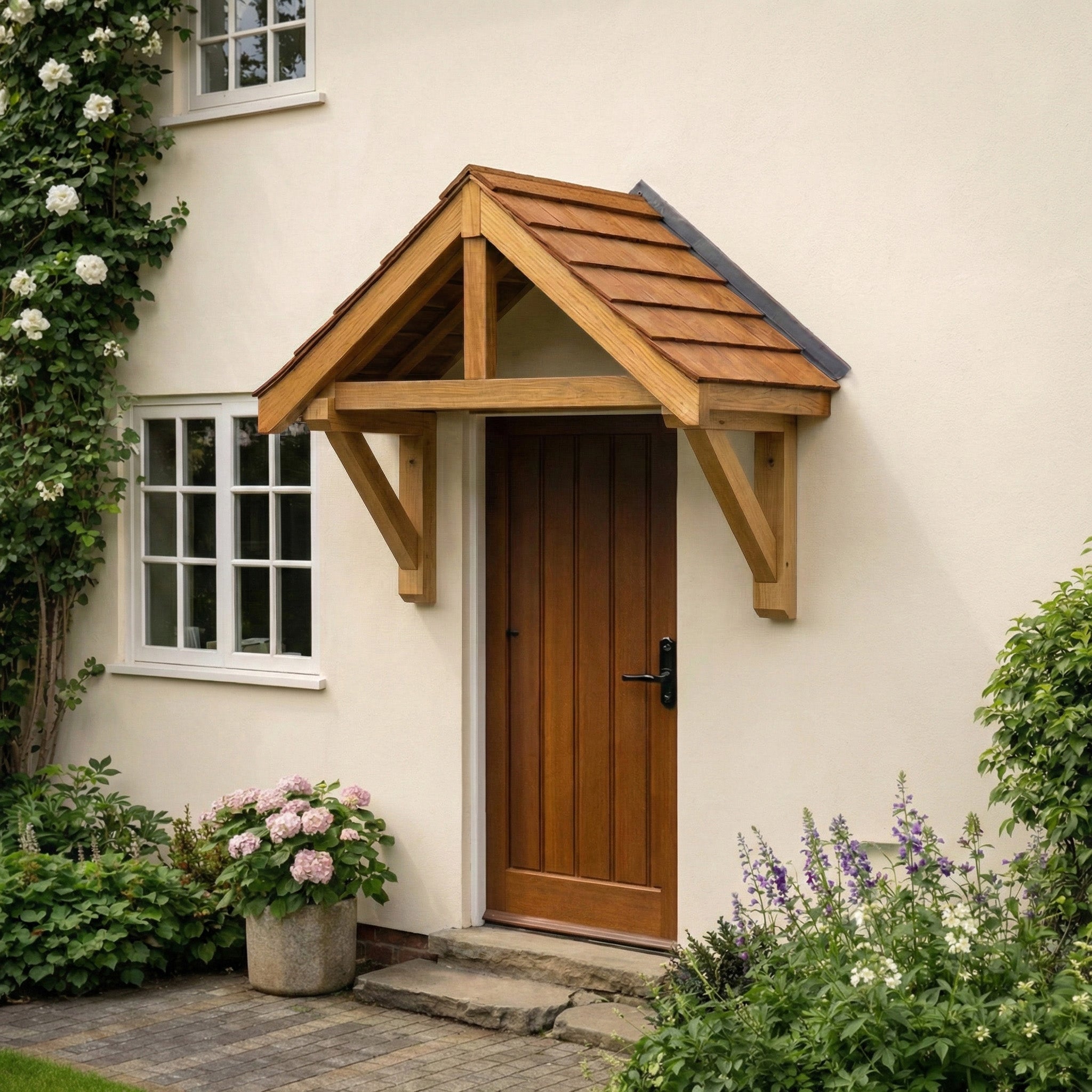 Apex Cedar Featheredge Roof Oak Porch Canopy