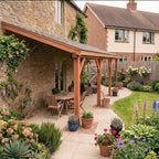 Ruby Lean-To Katepal Shingle Roof Planed British Cedar Gazebo