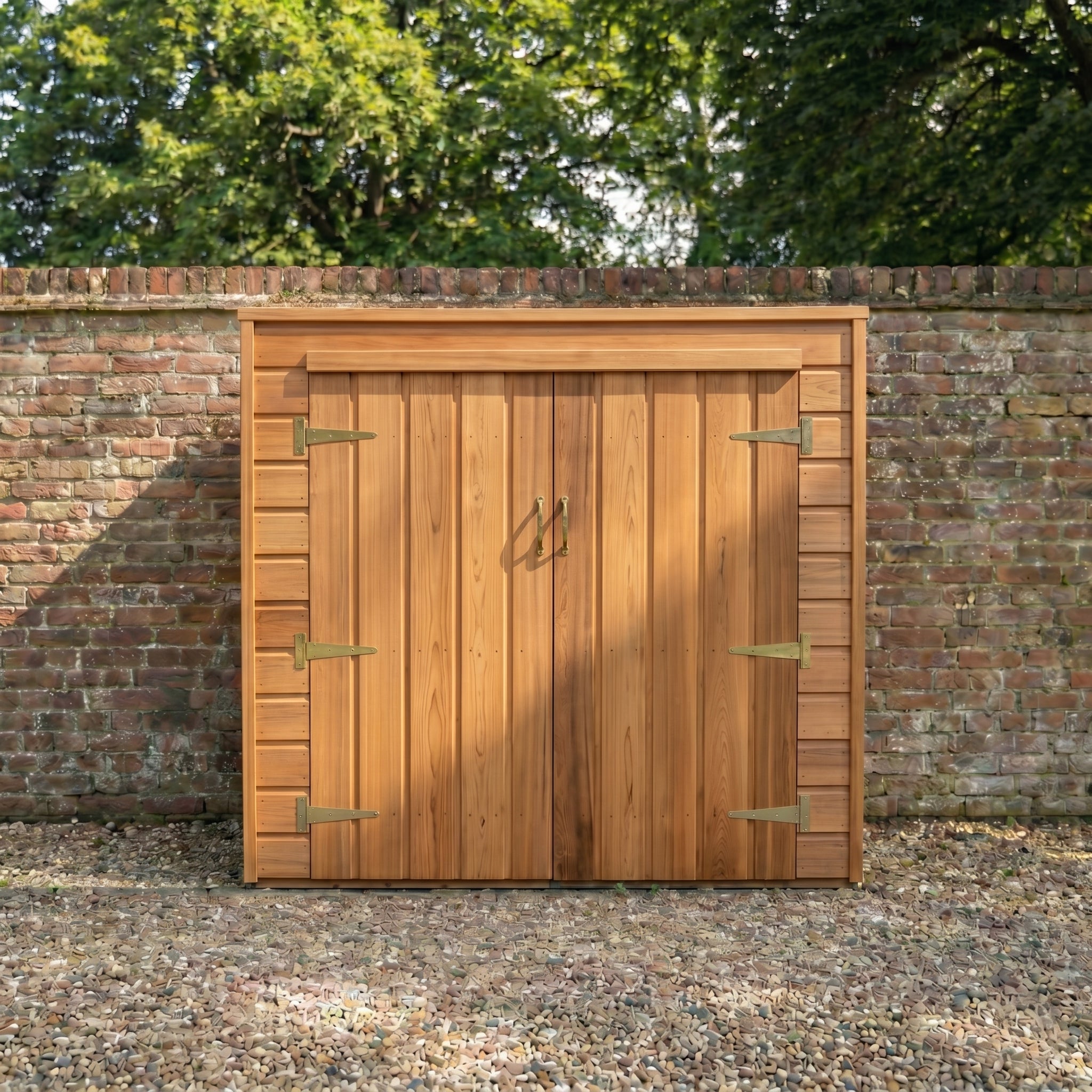 Pent Roof Cedar Bike Shed