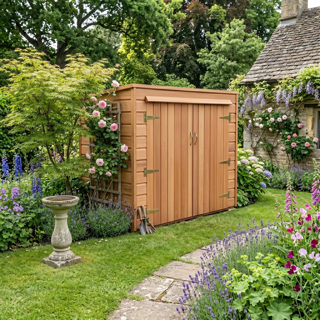 Pent Roof Cedar Tool Shed
