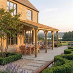 Ruby Lean-To Cedar Shingles Roof Wooden Gazebo