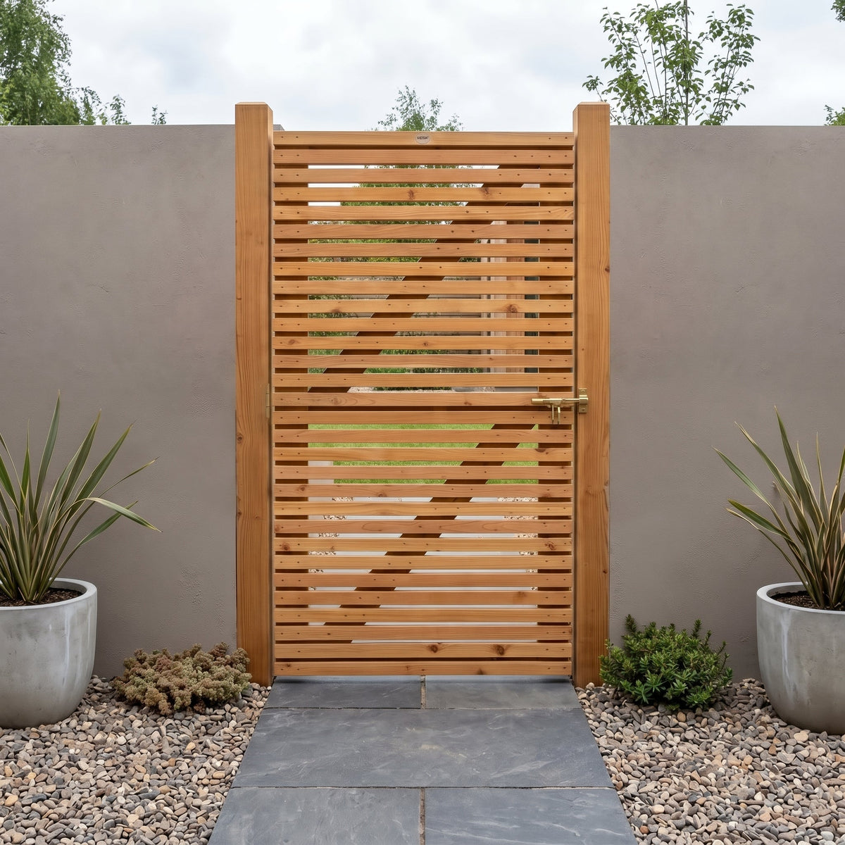 Cedar Slatted Gate (with Bracing)