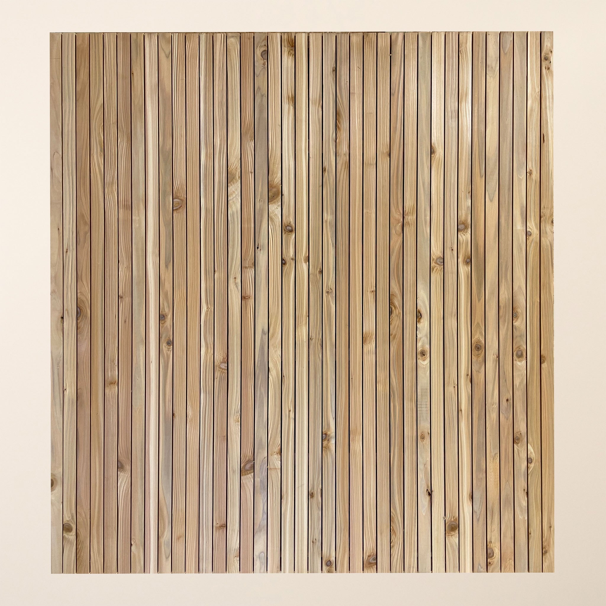 Cedar / Larch Slatted Fence Panels (6mm Spacings Vertical)