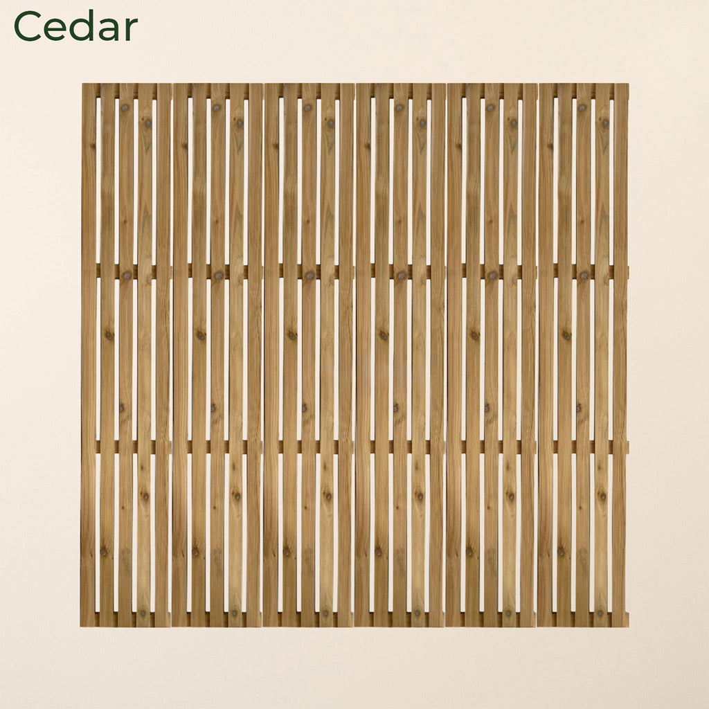 Cedar / Larch Slatted Fence Panels (Vertical)