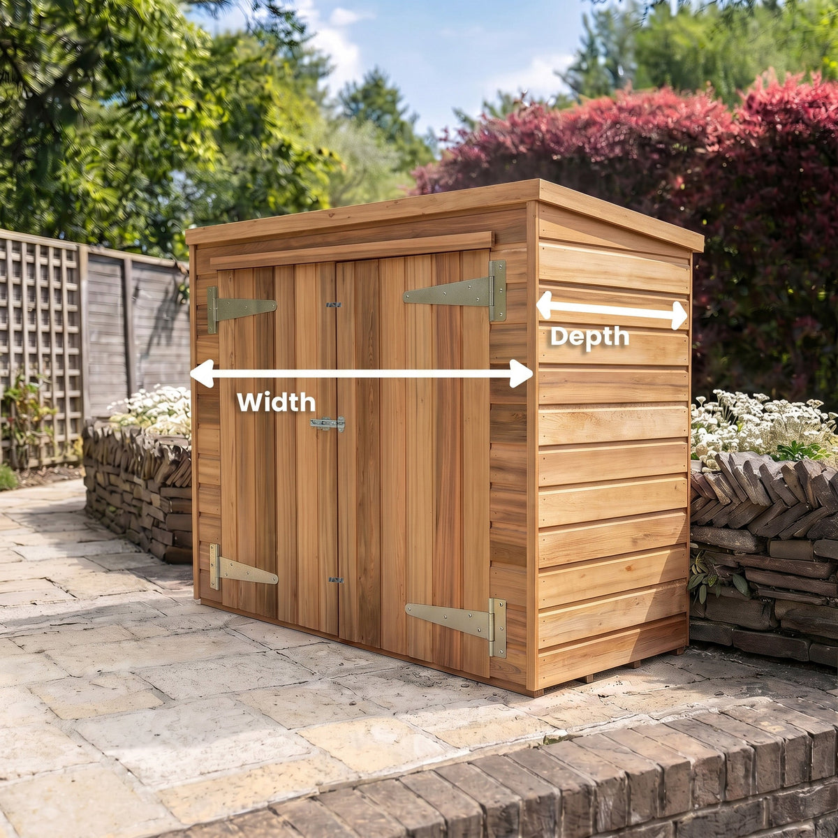 Pent Roof Cedar Tool Shed