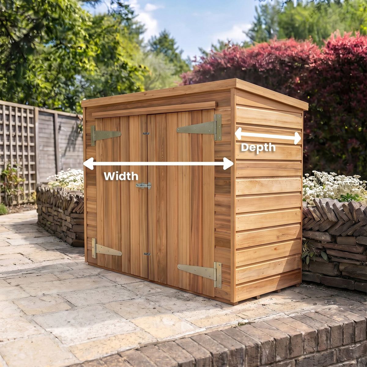 Pent Roof Cedar Tool Shed