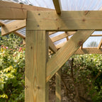 Ruby 4 Pitch Corrugated Clear Roof Wooden Gazebo