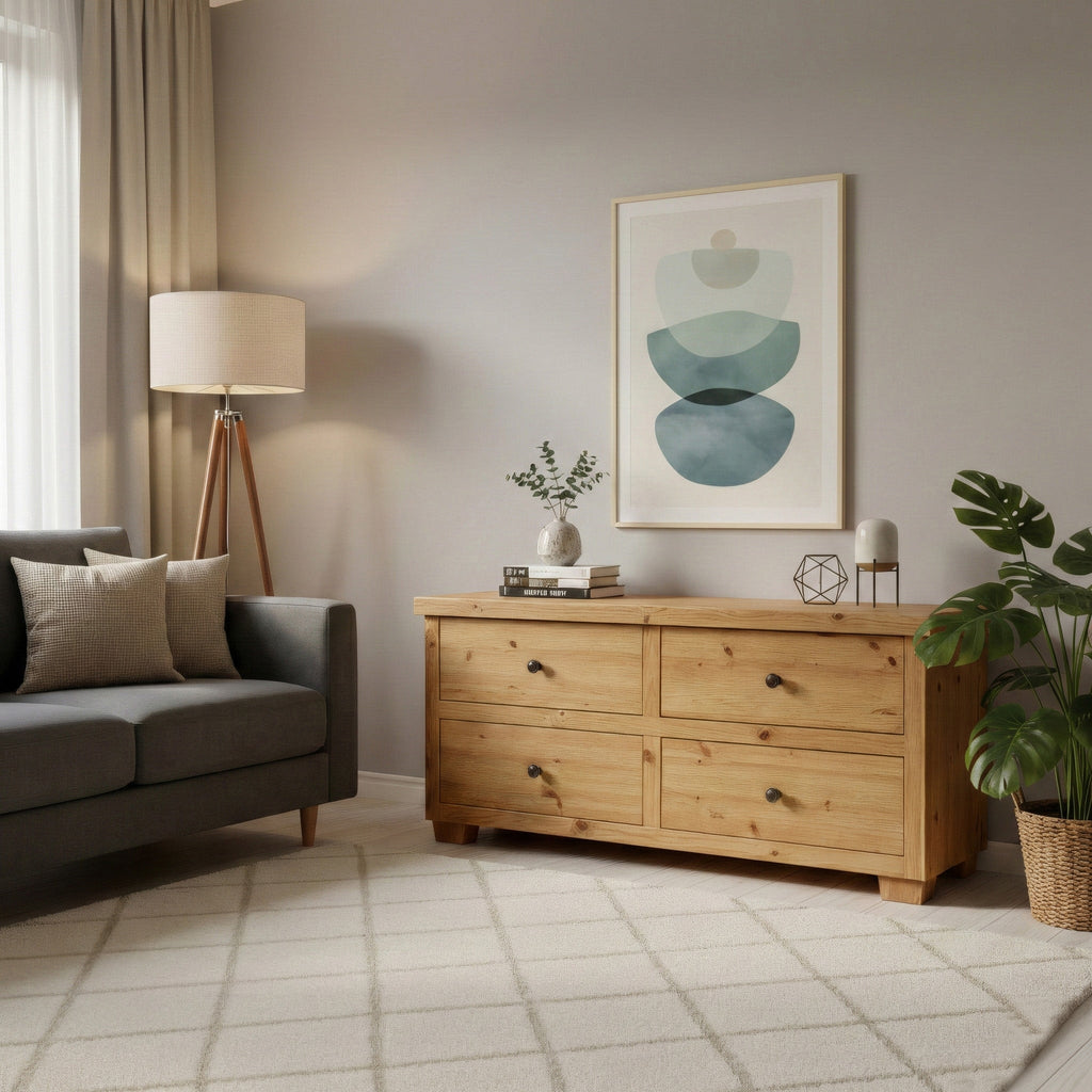 Portreath Scandinavian Pine Chest of 4 Drawers