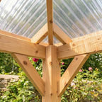 Ruby 4 Pitch Corrugated Clear Roof Wooden Gazebo