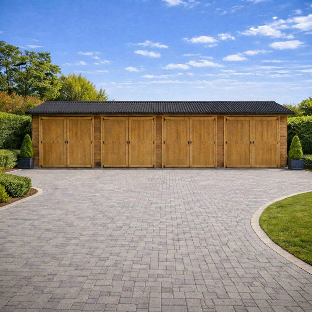 Corrugated Sheet Roof Wooden Garage