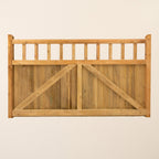 Cottage Scandinavian Redwood Mortise & Tenon Fence Panel