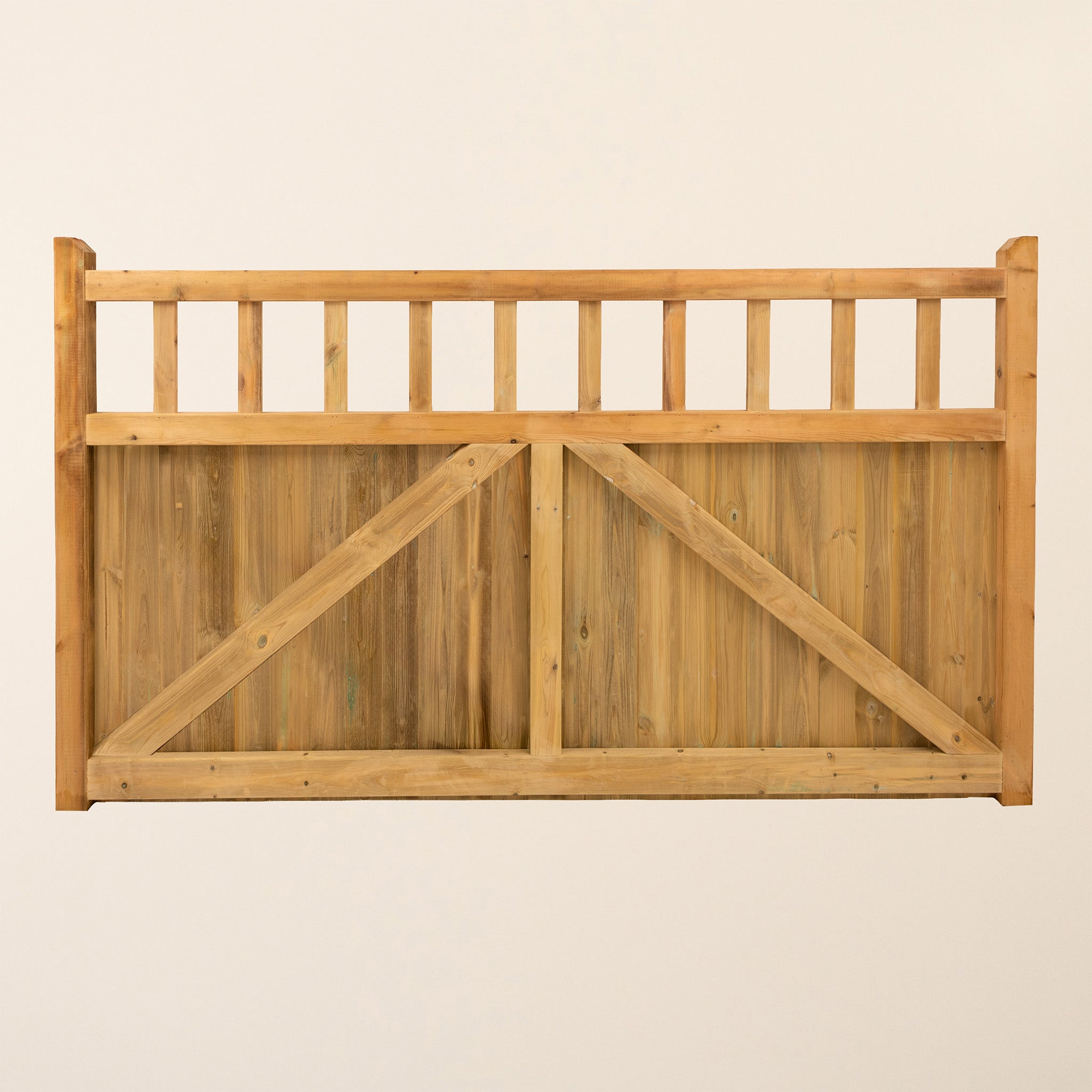 Cottage Scandinavian Redwood Mortise & Tenon Fence Panel