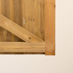 Cottage Scandinavian Redwood Mortise & Tenon Fence Panel