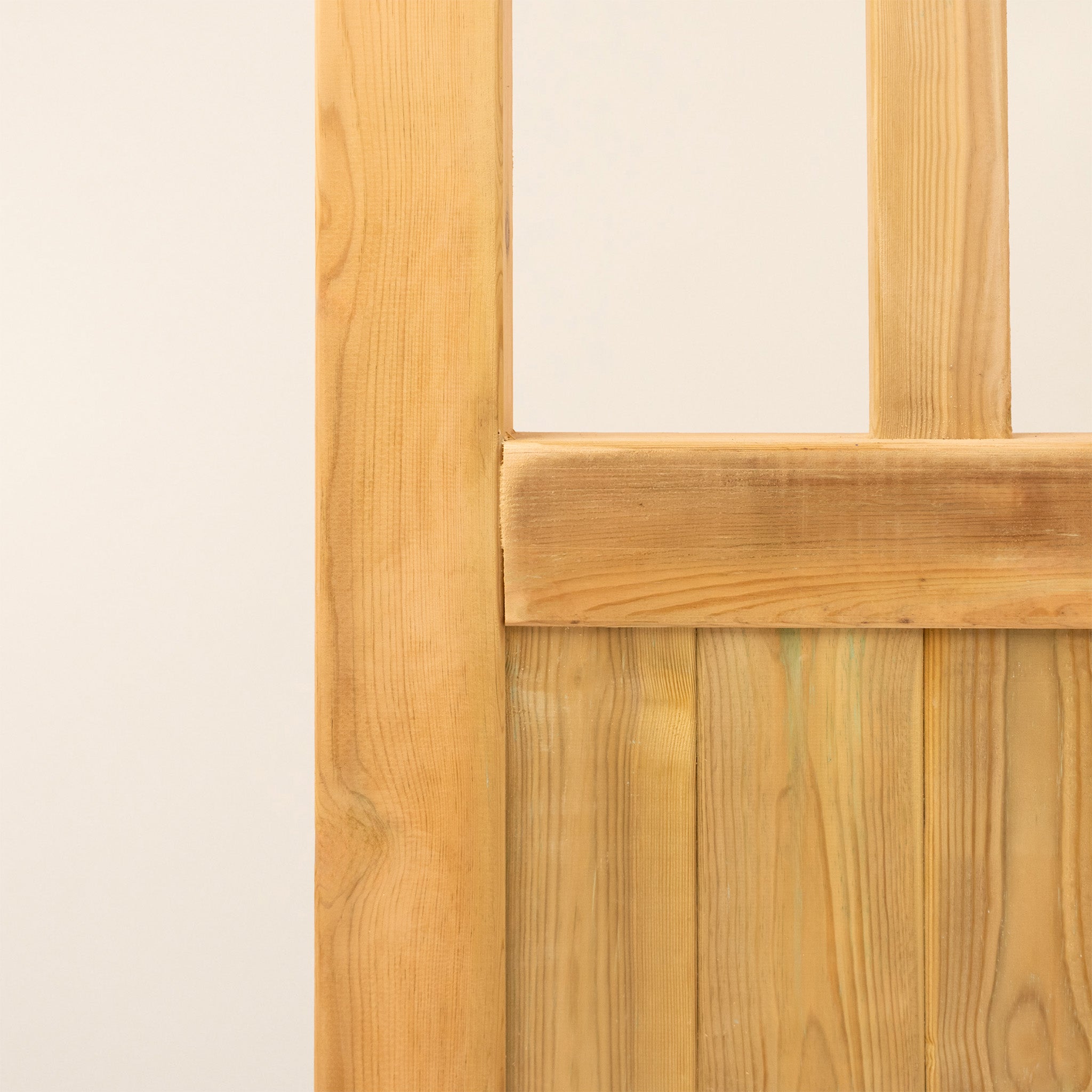 Cottage Scandinavian Redwood Mortise & Tenon Fence Panel
