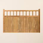 Cottage Scandinavian Redwood Mortise & Tenon Fence Panel