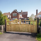Swan Neck Cottage Scandinavian Redwood Gate Pair