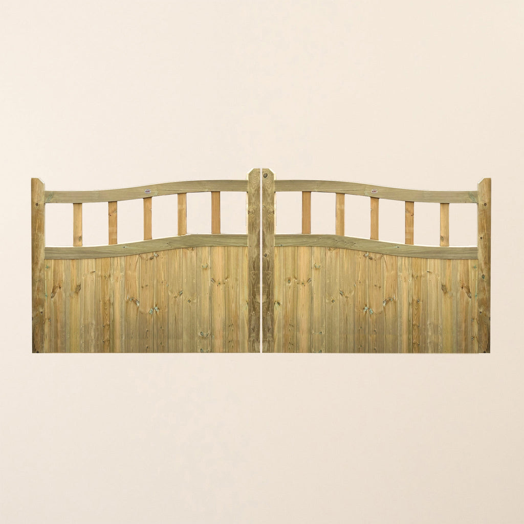 Swan Neck Cottage Scandinavian Redwood Gate Pair