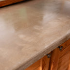 Outdoor Kitchen with Slatted Cabinets & Polished Concrete Worktop