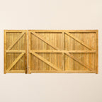 Croyde Scandinavian Redwood Mortise & Tenon 3/4 Split Driveway Gate Pair