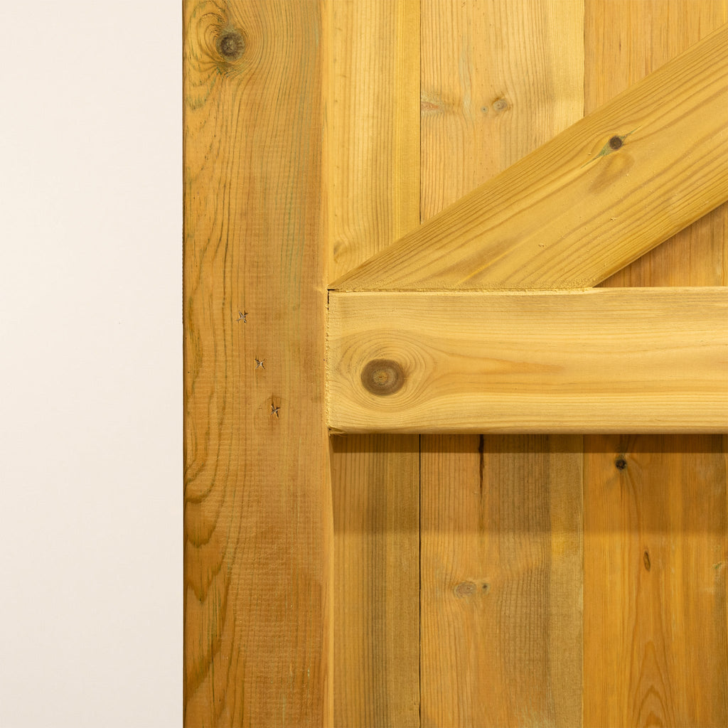 Croyde Scandinavian Redwood Mortise & Tenon 3/4 Split Driveway Gate Pair