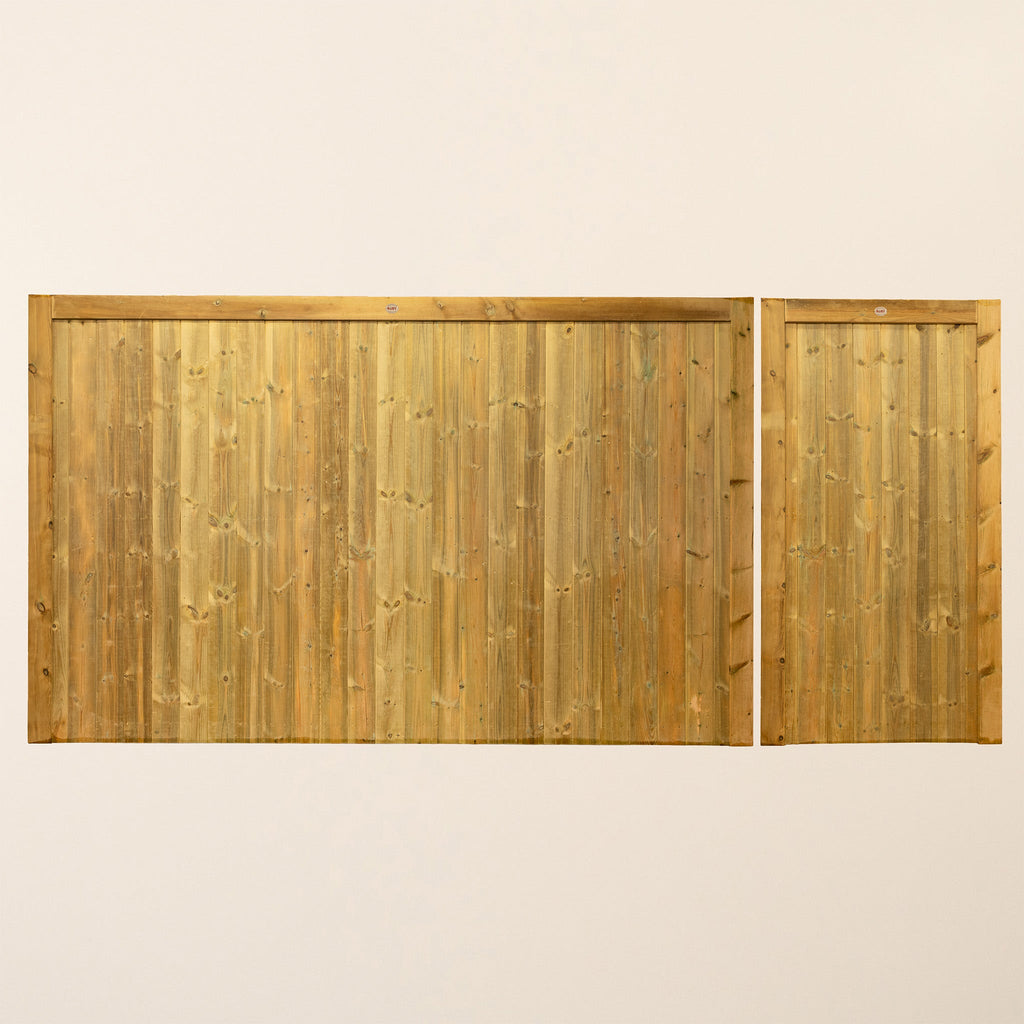 Croyde Scandinavian Redwood Mortise & Tenon 3/4 Split Driveway Gate Pair