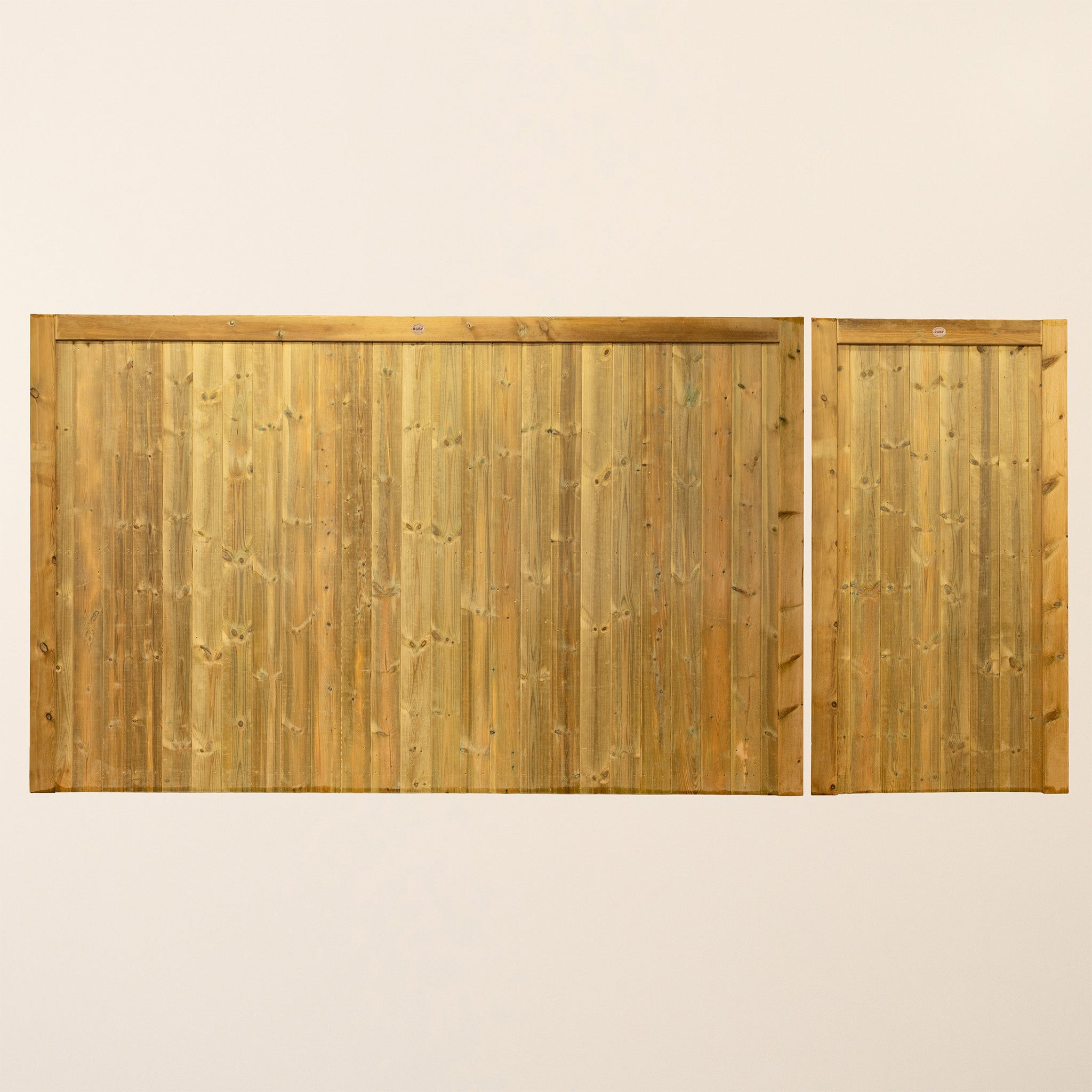 Croyde Scandinavian Redwood Mortise & Tenon 3/4 Split Driveway Gate Pair