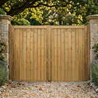 Croyde Scandinavian Redwood Mortise & Tenon T&G Driveway Gate Pair