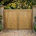 Croyde Scandinavian Redwood Sliding Driveway Gate