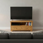 Croyde Scandinavian Pine 2 Drawer TV Stand