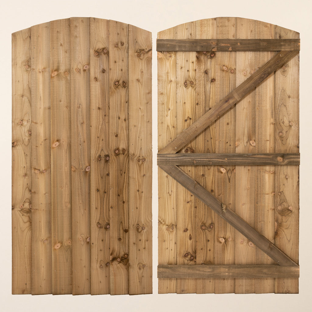 Ruby Ready Featheredge Curved Top Garden Gate (1.8mx0.9m)