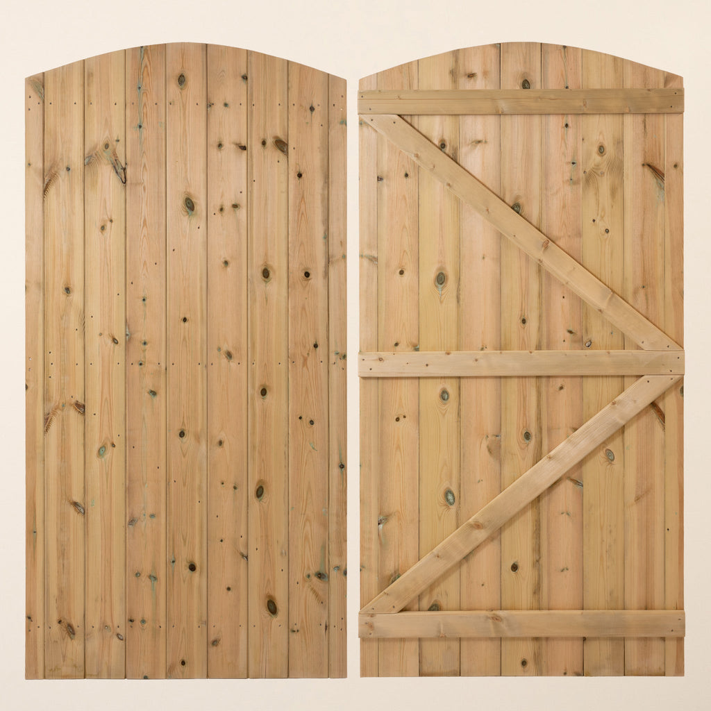 Ruby Ready T&G Curved Top Garden Gate (1.8m x 0.9m)