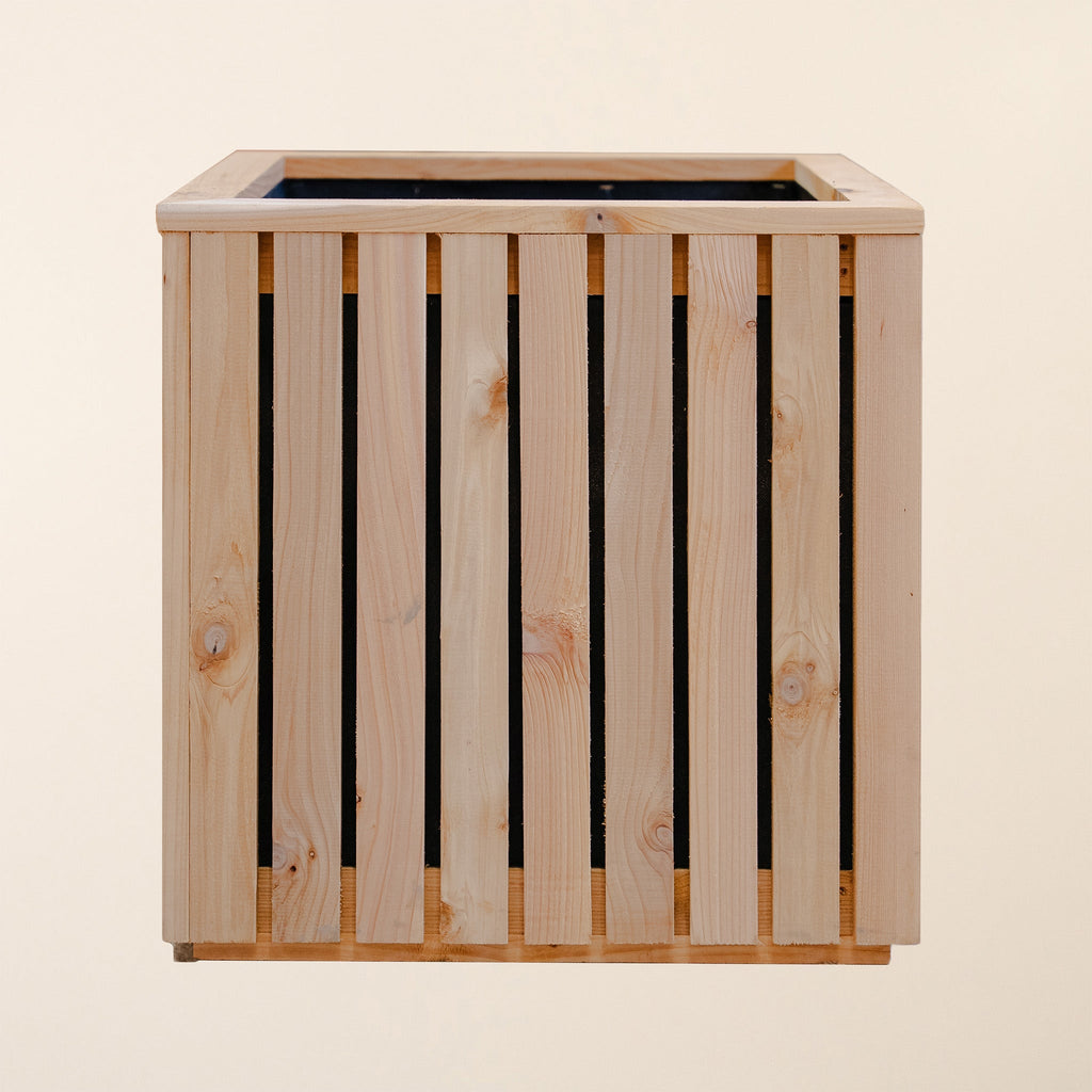 Premium Larch Vertical Slatted Panel Planter