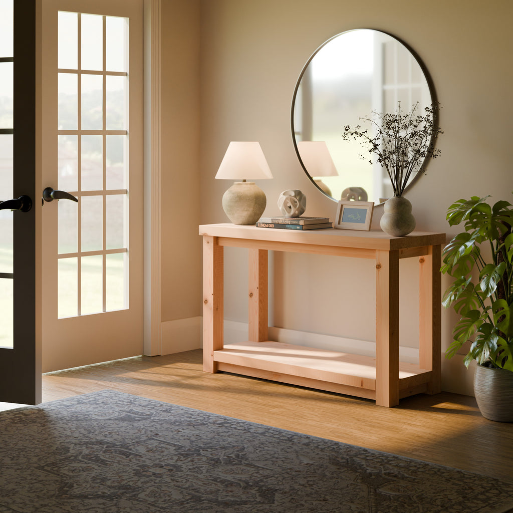 Dartmouth Scandinavian Pine Hallway Console Table