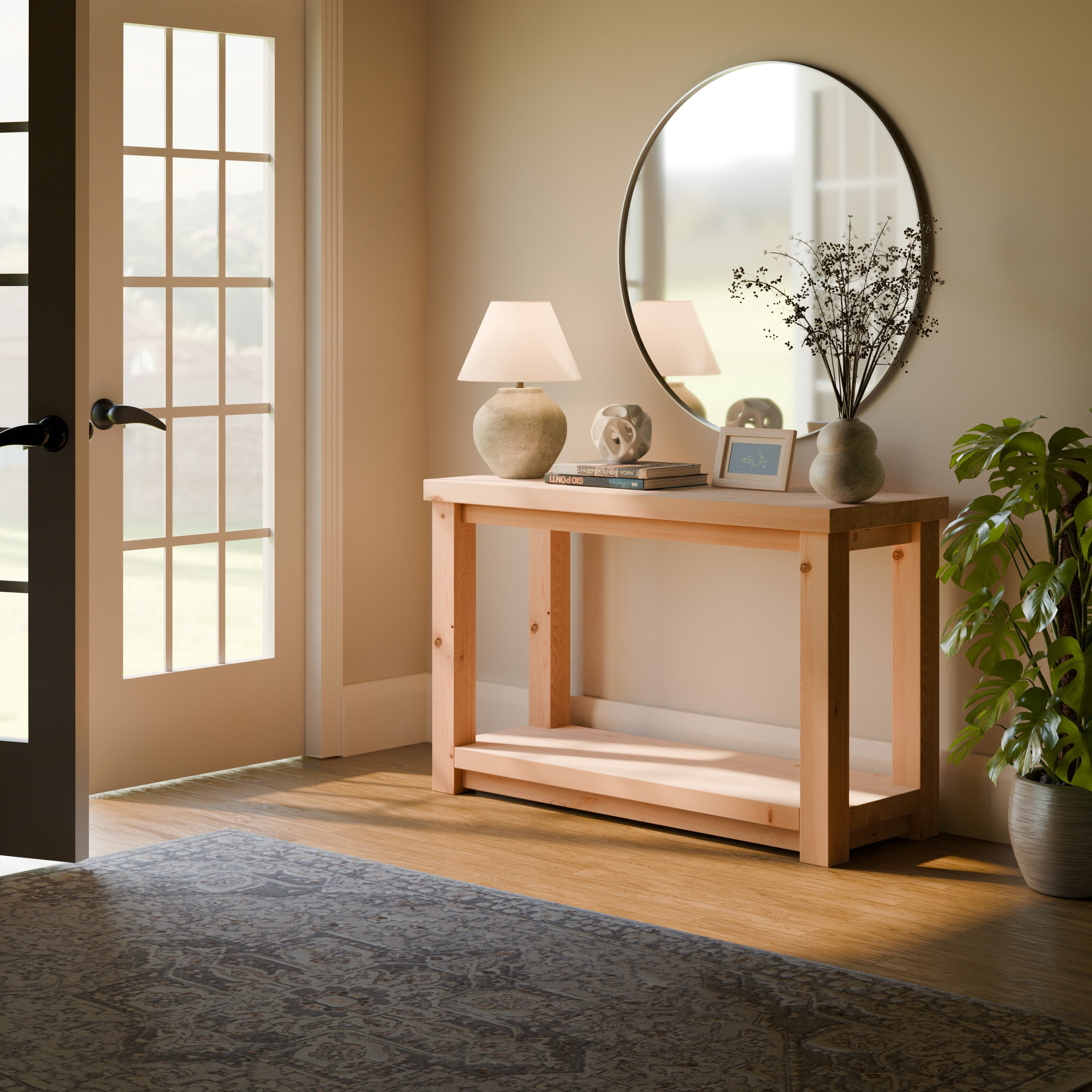 Dartmouth Scandinavian Pine Hallway Console Table