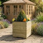 Scandinavian Redwood Square Decking Planter